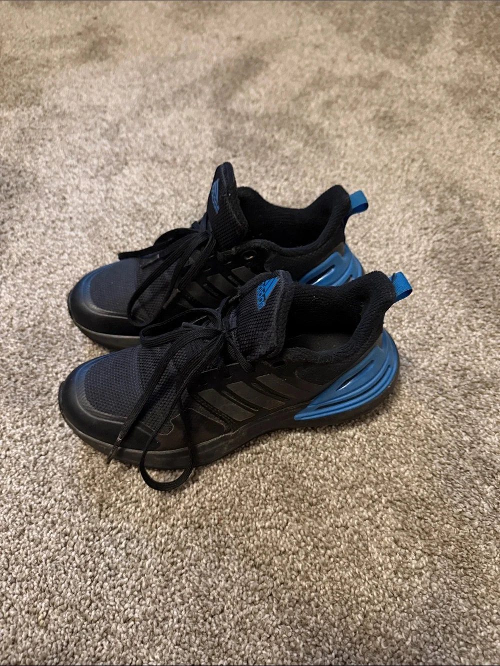 adidas Black with Blue Accent Running Shoes